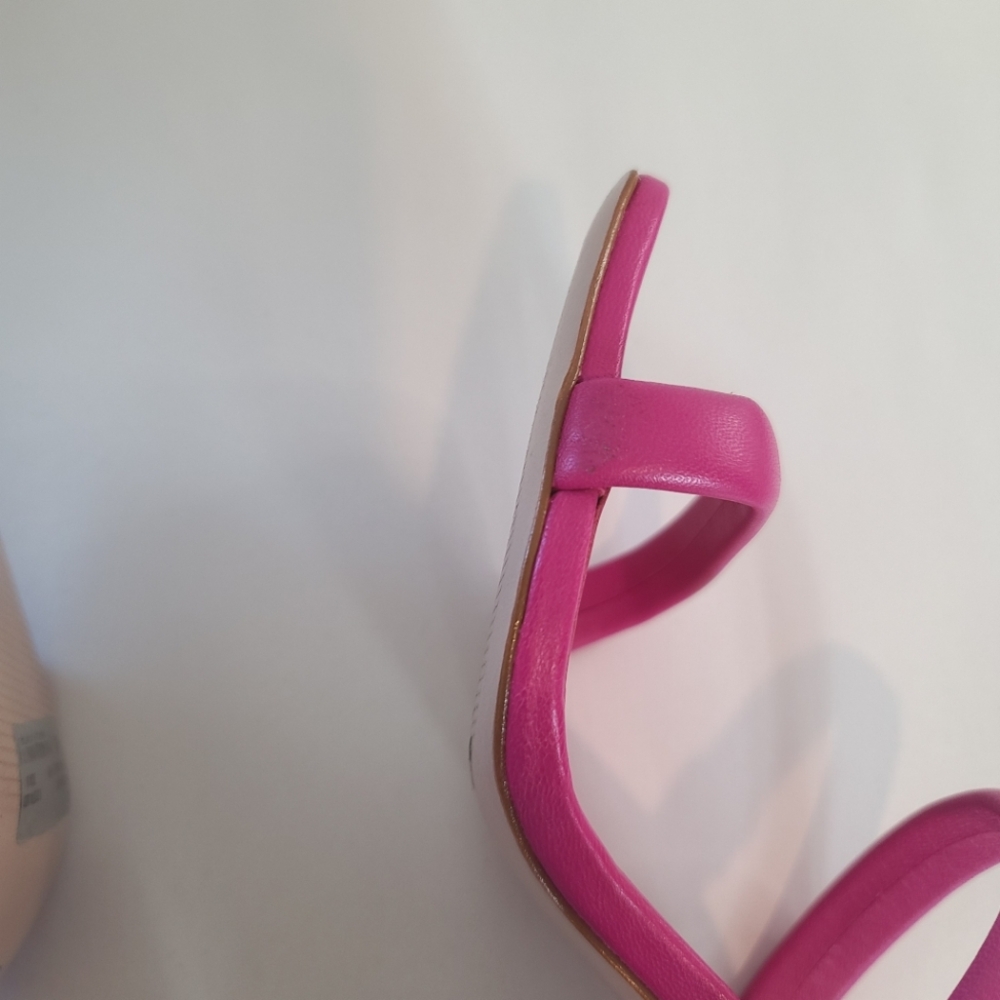 SCHUTZ Ully Nappa Leather Sandals in Hot Pink - Picture 10 of 12